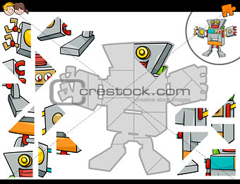 jigsaw puzzle game with robot