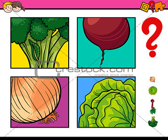 educational activity with vegetable