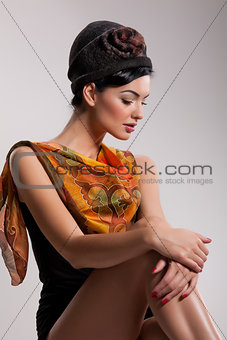 Young Beautiful Woman in Fashionable Clothing
