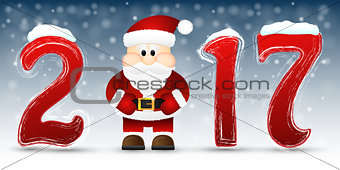 Happy New Year background with Santa Claus.