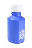 Blue Plastic Medicine Bottle