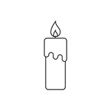 Candle thin line icon