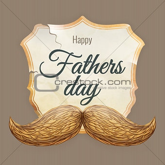 Card with mustache for Father s Day. EPS 10