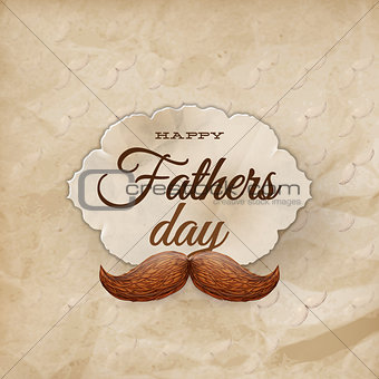 Card with mustache for Father s Day. EPS 10
