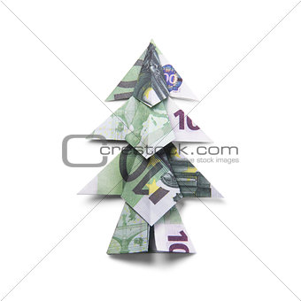 Money Origami Christmas tree
