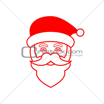 Santa Claus face icon