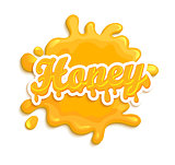 Honey label splash.