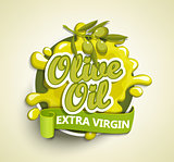 Olive oil extra virgin label.