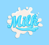 Milk label splash.