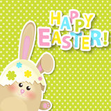 Greeting card for happy easter. Vector.
