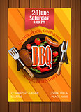 BBQ Grill flyer with elements.