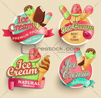 Ice cream emblems.