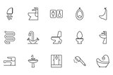 Sanitary ingeniring editable icons