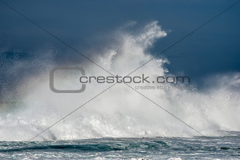 Crashing Wave in Ocean