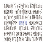 Iceland s Cities Lettering
