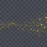 Vector gold glitter particles background effect for luxury greet