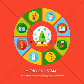 Merry Christmas Infographic Concept