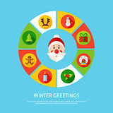 Winter Greetings Infographic Concept