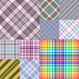 Set colorful geometric seamless patterns
