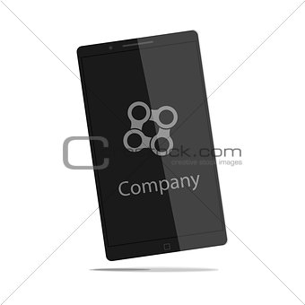 New realistic mobile phone on white background. Vector illustration. for printing and web element, Game  application mockup.