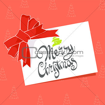 Postcard with the words Merry Christmas