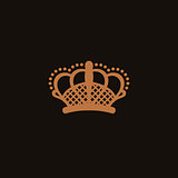 Crown logo black and beige style