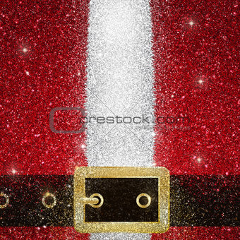 Glitter effect Santas coat and belt