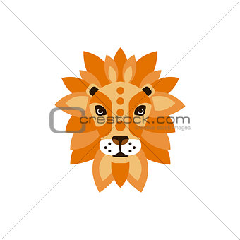 Lion African Animals Stylized Geometric Head