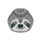 Sloth African Animals Stylized Geometric Head
