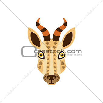 Gazelle African Animals Stylized Geometric Head