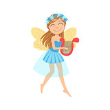 Cute Fairy With Lira Girly Cartoon Character