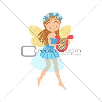 Cute Fairy With Lira Girly Cartoon Character