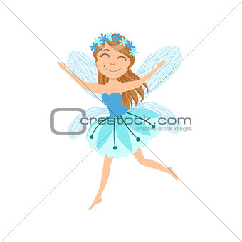Cute Fairy With Chaplet Girly Cartoon Character