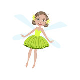 Cute Fairy With Dragonfly Wings Girly Cartoon Character