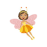 Cute Fairy With Insect Features Girly Cartoon Character
