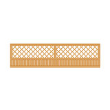 See-Through Wooden Fence Design Element Template