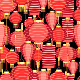 Bright pattern with red lanterns