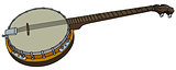 Old four string banjo