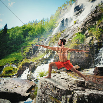 Yoga in a natural landscape