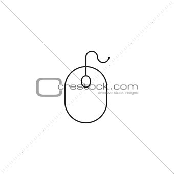 Computer mouse thin line icon