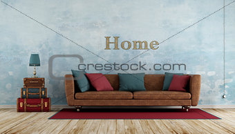 Colorful vintage living room