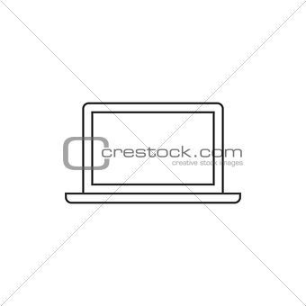 Laptop thin line icon