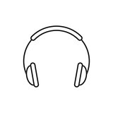 Headphones thin line icon