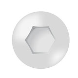Cap screws with hexagon convex, matt.