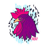 Rooster vector illustration.