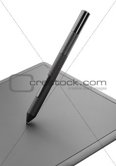 Closeup of modern graphic tablet