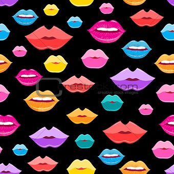 Wonderful vector pattern of lips