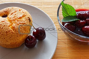 souffle with cherries