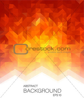 Red low poly style letterhead graphic design template document