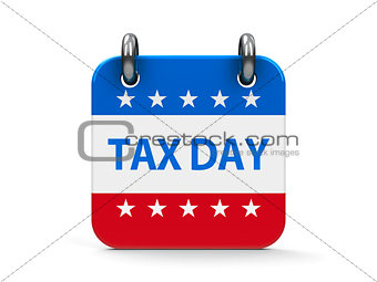 Tax day icon calendar